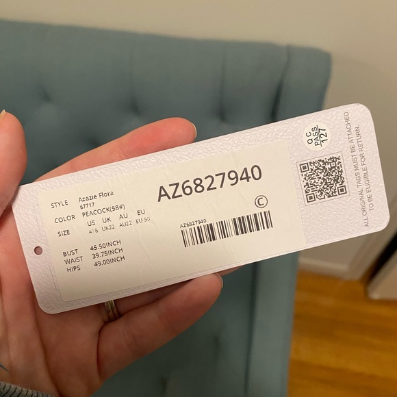 AZAZIE Flora size A18 color PEACOCK - Picture 2 of 3